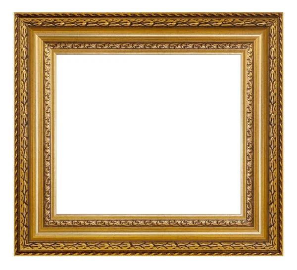 Old Style Vintage Golden Frame Isolated White Background — Stock Photo, Image