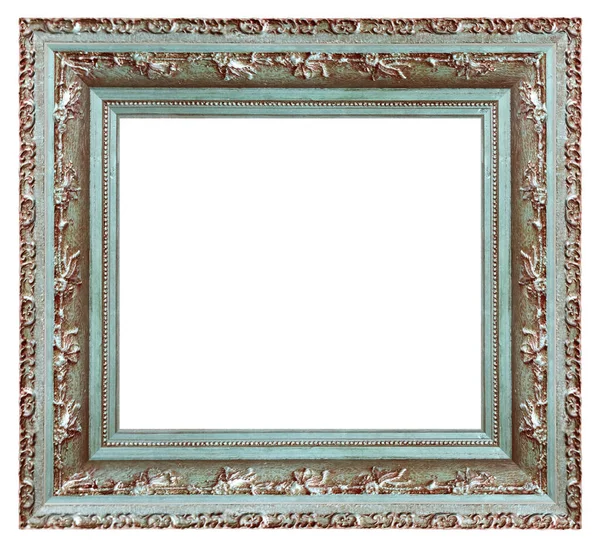 Vintage Zilveren Frame Geïsoleerd Een Witte Achtergrond — Stockfoto