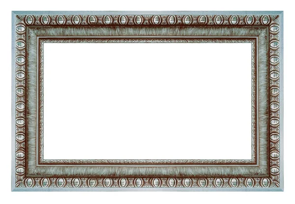 Vintage Zilveren Frame Geïsoleerd Een Witte Achtergrond — Stockfoto