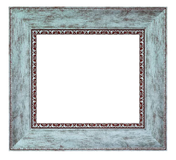 Old Style Vintage Silver Frame Isolated White Background — Stock Photo, Image