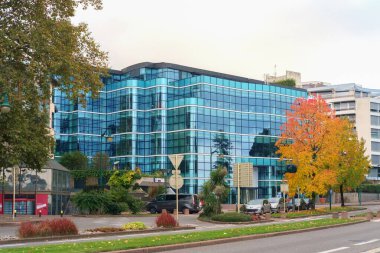 Evian-Les-Bains, France, 25 October  2025,  View of the headquarters building of Evian mineral water 