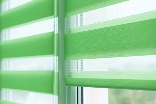 Primer Plano Persianas Enrollables Tela Colores Ventana Cortinas Rollo — Foto de Stock