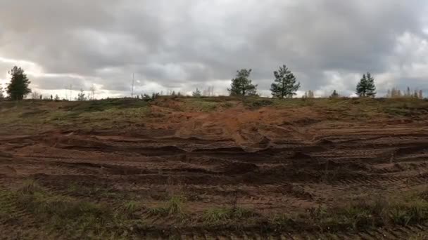 Serbatoio Sul Campo Durante Esercitazioni Militari — Video Stock