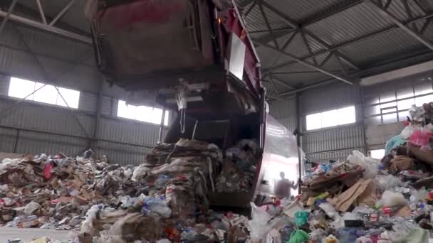Household Waste Processing Plant — Stock Video