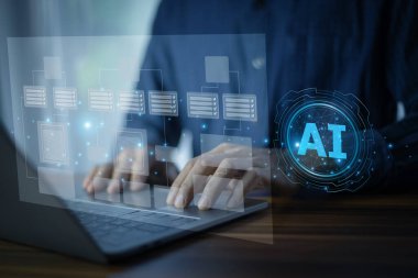 İşadamı yapay zeka algoritmalarını, ham verileri akıllı iş kararları için kullanılabilir anlayışlara dönüştürmek için uyguluyor.