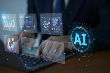 Gelişmiş yapay zeka arayüzü çoklu katmanlı analitik gösterge panelleri makine öğrenme otomasyonu ve iş zekası operasyonlarını destekliyor