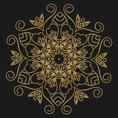 Altın mandala vektör