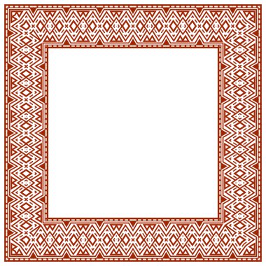 Etnik unsurlar ile kare çerçeve.