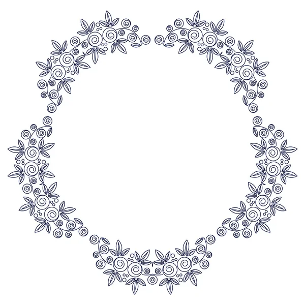 Floral round frame.