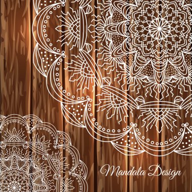 Vector lace mandala clipart