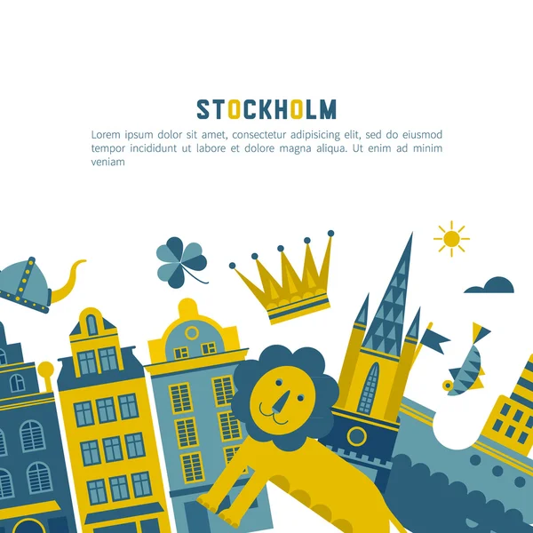 Stockholm vektor formgivningsmall — Stock vektor