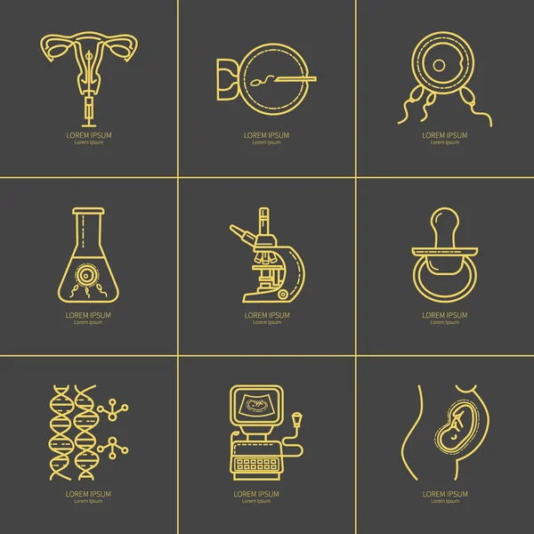 Kadın hastalıkları Icon set