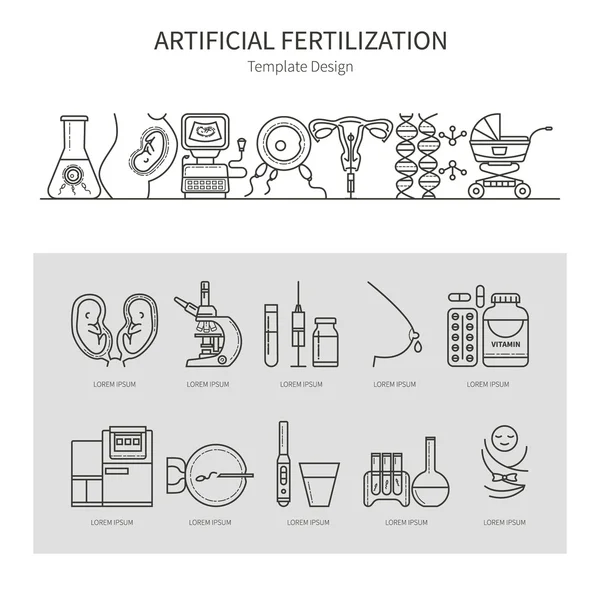 人工受精概念向量 — 图库矢量图片