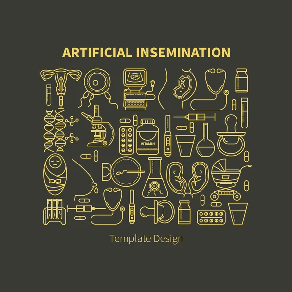 Концепт-вектор искусственного оплодотворения — стоковый вектор