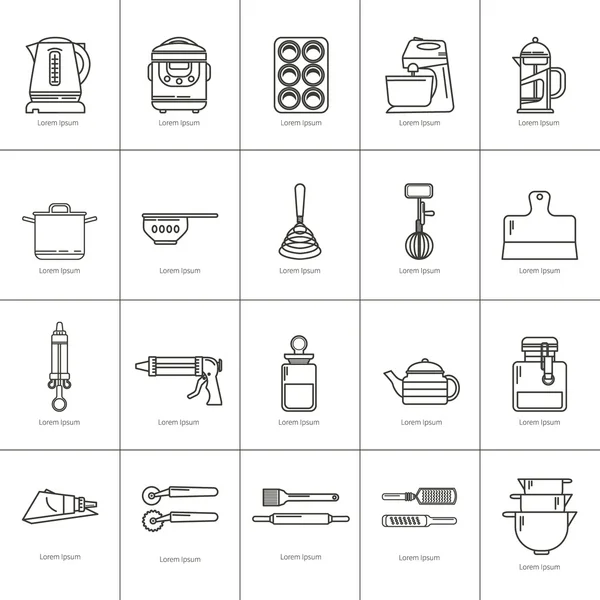 Kitchen vector icons — Stock Vector