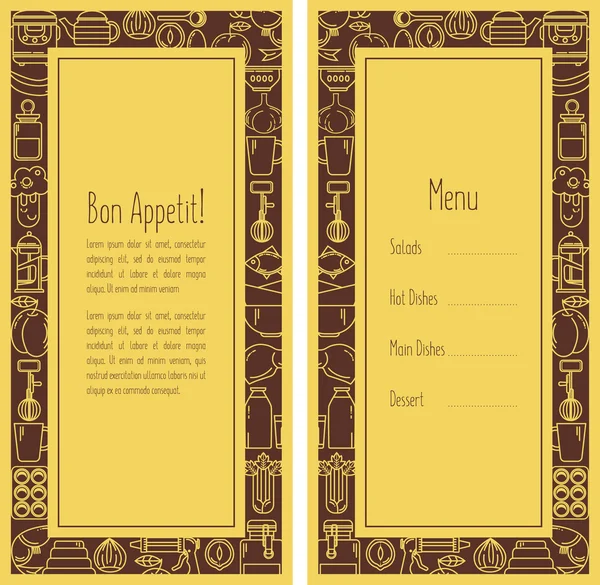 Design de menu de modelo . — Vetor de Stock