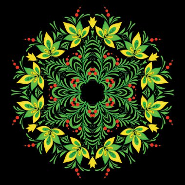 Dekoratif dantel tarzı hohloma