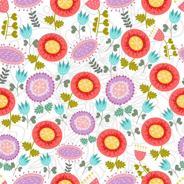 Fondo floral de verano — Vector de stock