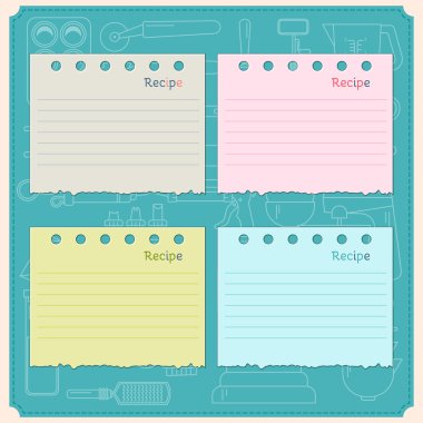 Yemek tarifleri şablonları