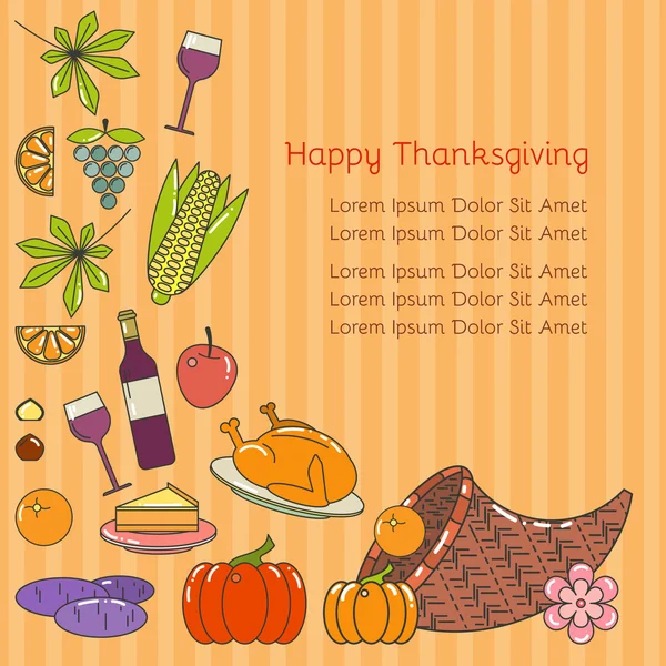 Card for thanksgiving day. — Stock Vector