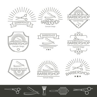 Kuaför aksesuarları işaretleri