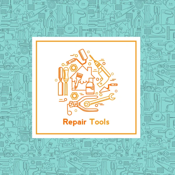 repair tools logo,  linear style