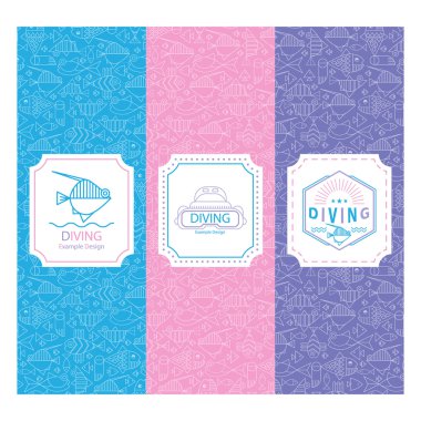 Dalış vektör şirketi şablonu