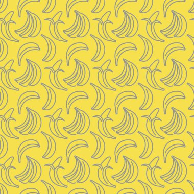 Muzlar kusursuz vektör deseni. Tropikal meyve transformasyonu arka planı. Nihai Gri ve Aydınlatıcı - 2021 yılının renkleri. Pantone 17-5104 ve 13-0647.
