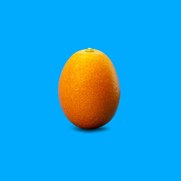 Minimale Concetto Cibo Estivo Frutto Arancio Kumquat Isolato Ombra Fusione — Foto Stock