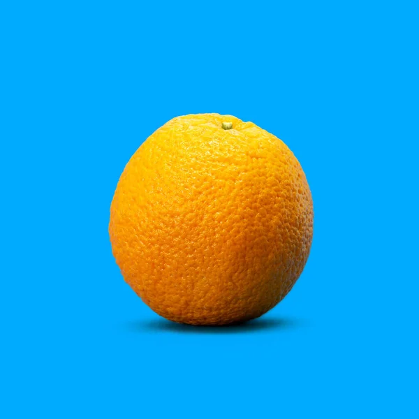 Conceito Mínimo Comida Verão Laranja Frutas Isolado Fundição Sombra Fundo — Fotografia de Stock