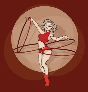 Pinup sirk sanatçısı. siluet, Inkpen. Hooper