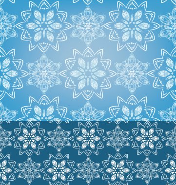 Geometrik kar taneleri Dikişsiz desen arka plan