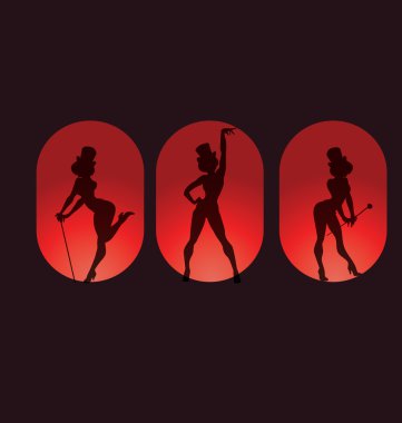 afiş tasarımı ile siluet kabare burlesque