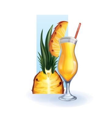 ananas suyu, kokteyl, güler yüzlü kadehi