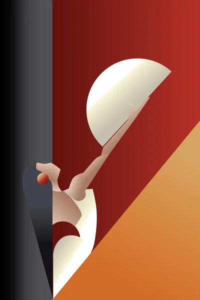 İspanya flamenko dansçısı Art Deco tarz
