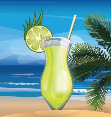 Egzotik tropik kokteyl okyanus plaj