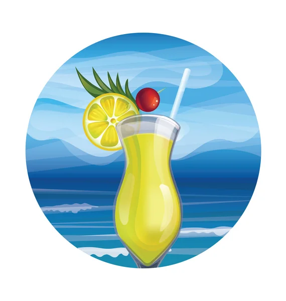 Tropic exotische cocktail — Stockvector