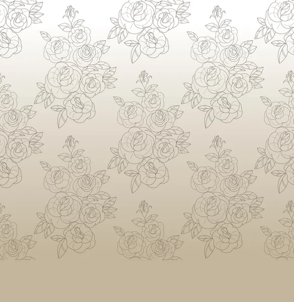Roos elegante vintage naadloze patroon — Stockvector