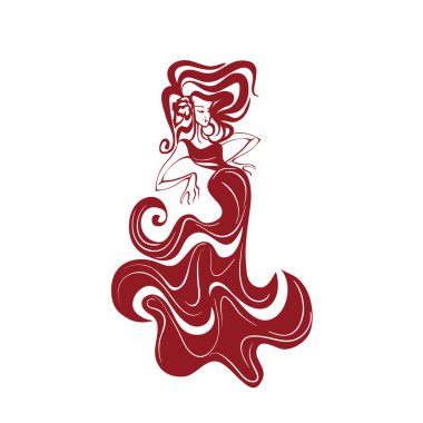 Flamenko dansçısı muhteşem poz holding