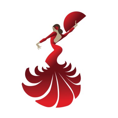 Flamenko dansçısı muhteşem poz holding