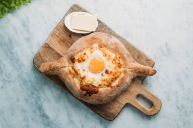 Adjarian Khachapuri. Gürcistan geleneksel mutfağı