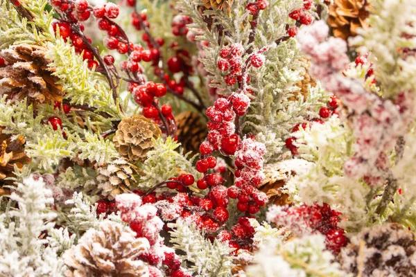 Kerstboomversiering Traditionele Gloeiende Kerstversiering Nieuwjaarsviering Vrolijk Kerstsieraad Feestelijk Speelgoed Kerstconcept — Stockfoto