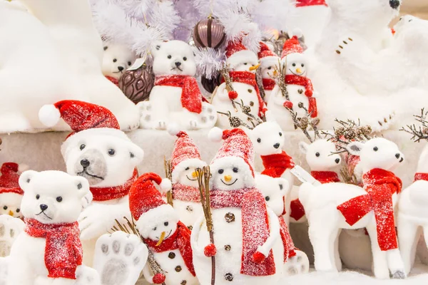 Güzel Noel Oyuncakları Kış Tatili Pazarı Noel Süsü Oyuncaklar Mağazada — Stok fotoğraf