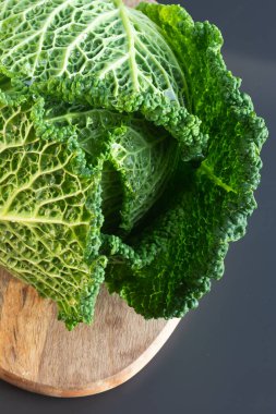 Savoy lahanası yakın plan.