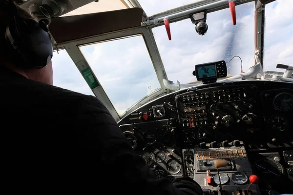 Cockpit Vieil Avion — Photo