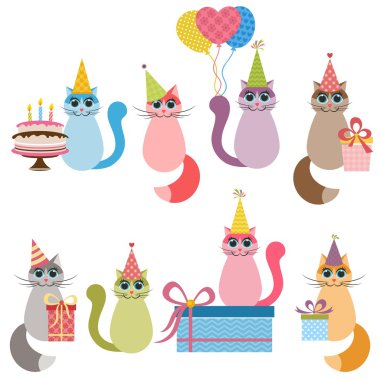 Kedi doğum günü partisi