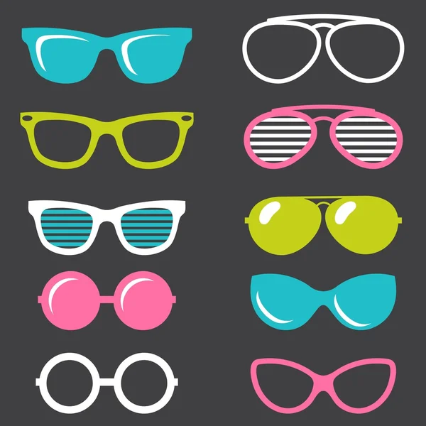 Красочные ретро очки — стоковый вектор