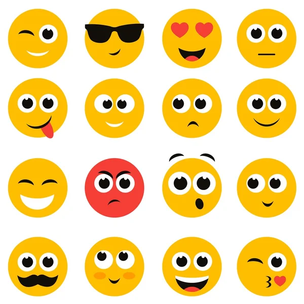 beyaz izole duygusal yüz simgeleri