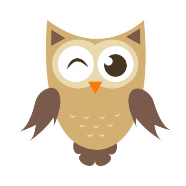 Komik karikatür baykuş simgesi