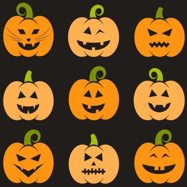 Cadılar bayramı balkabağı seti